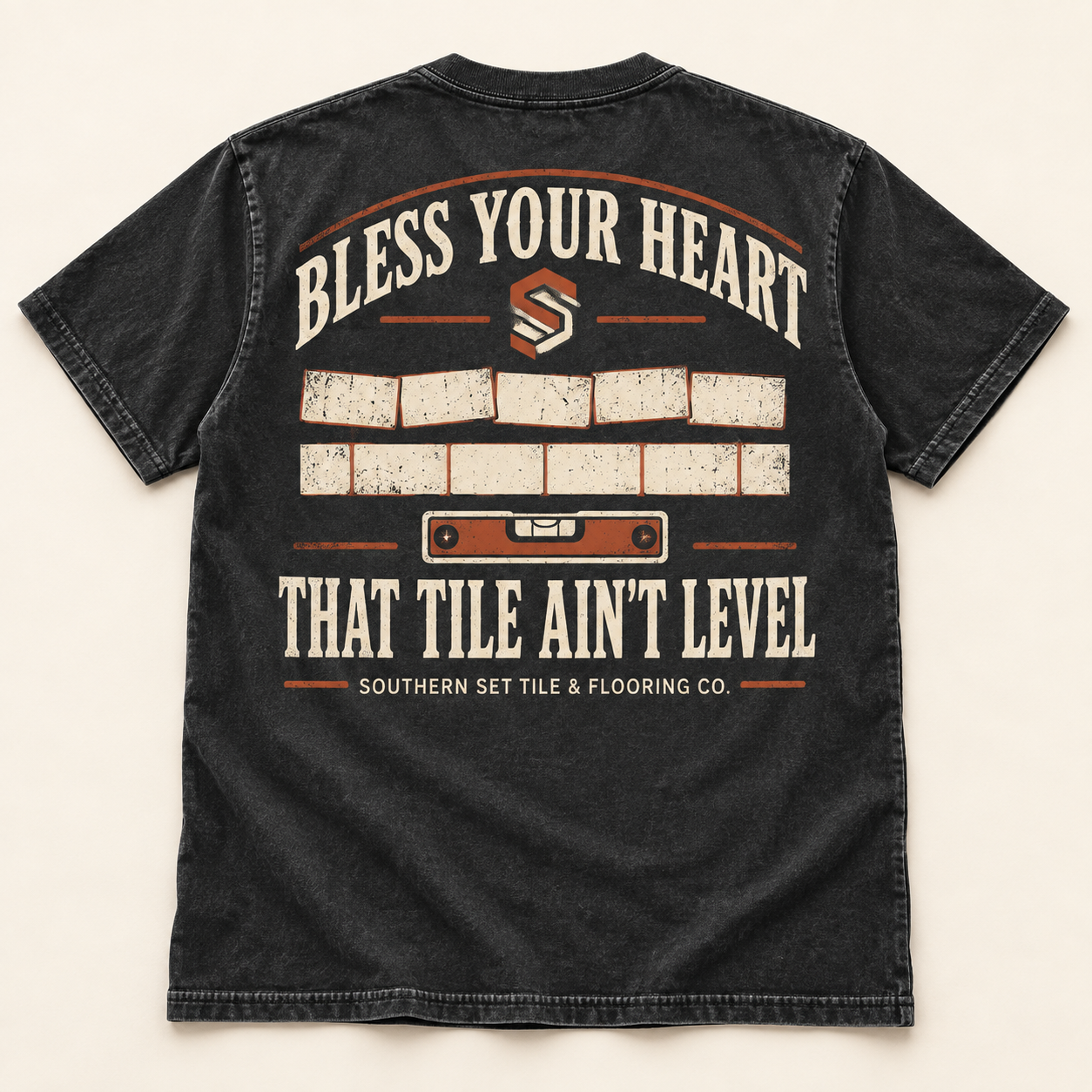 Bless Your Heart That Tile Ain't Level charcoal shirt
