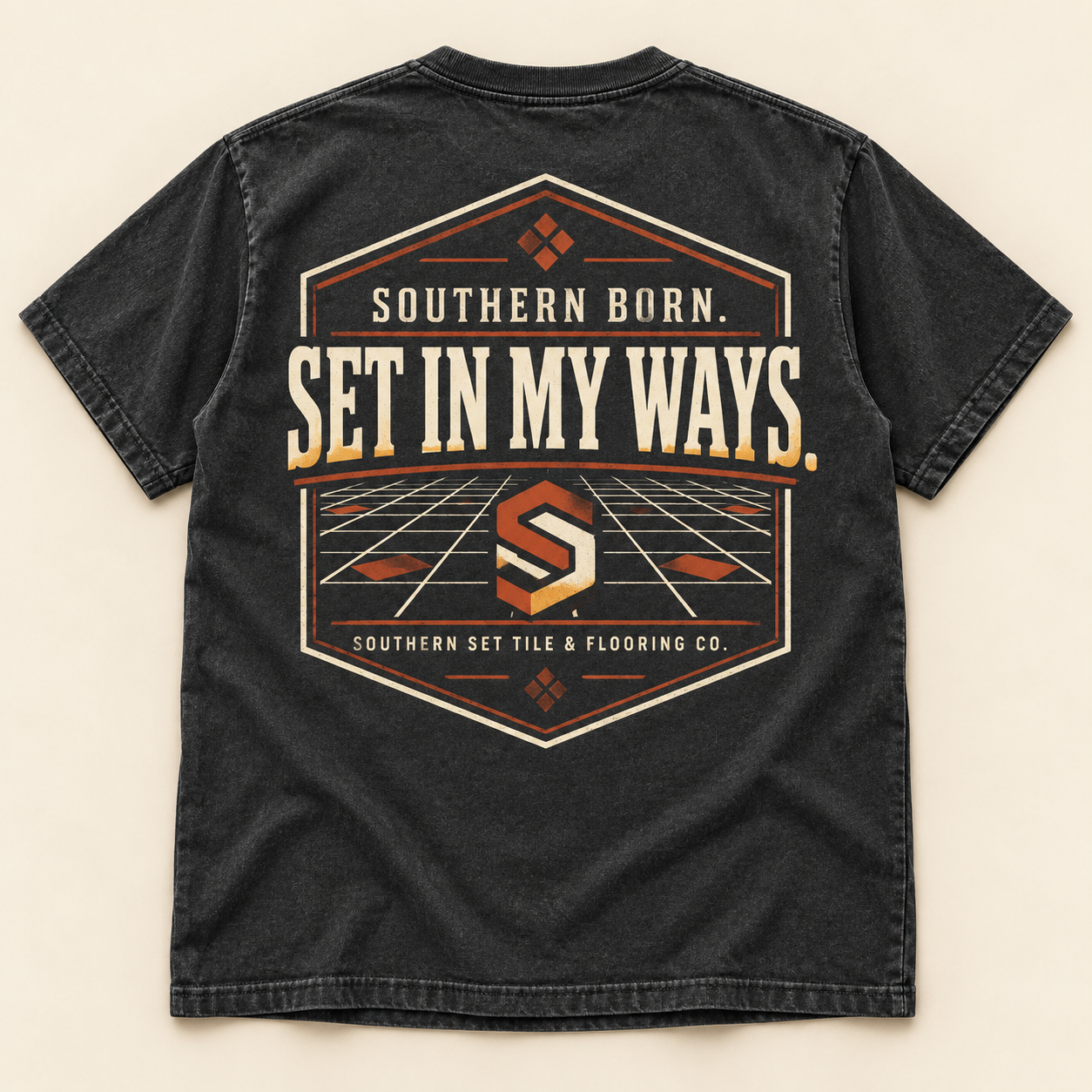 Southern Born Set in My Ways charcoal shirt